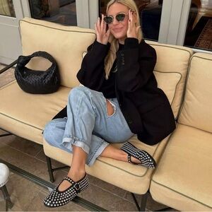 BRAND NEW Nordstrom black studded ballet flats